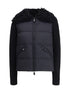 MONCLER GRENOBLE M padded wool zip-up cardigan