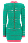 two-tone viscose blend knit dress