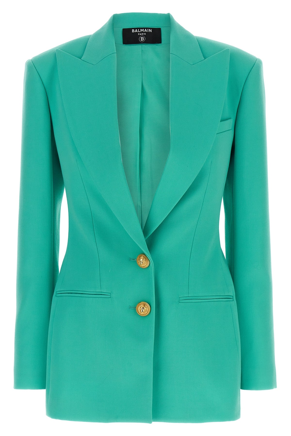 double-breasted wool blazer