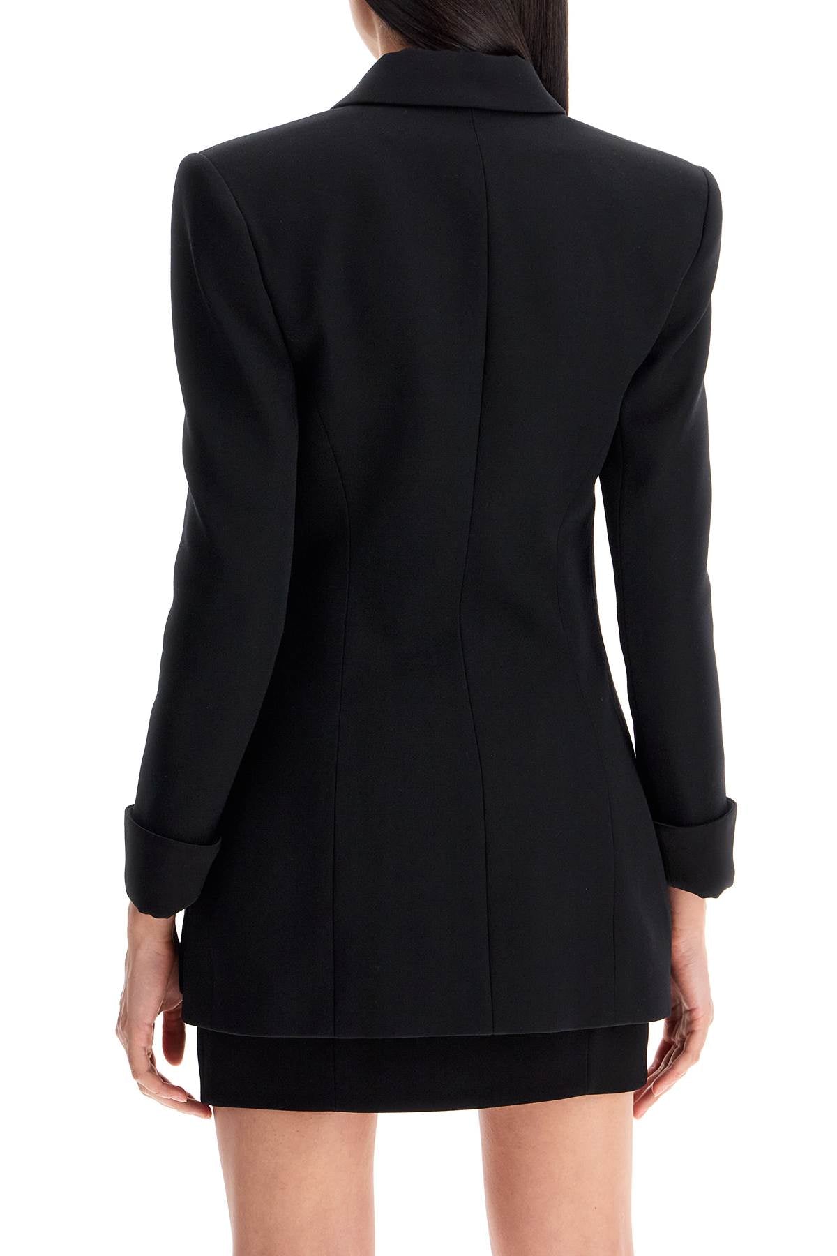 one-button jacket with lapels