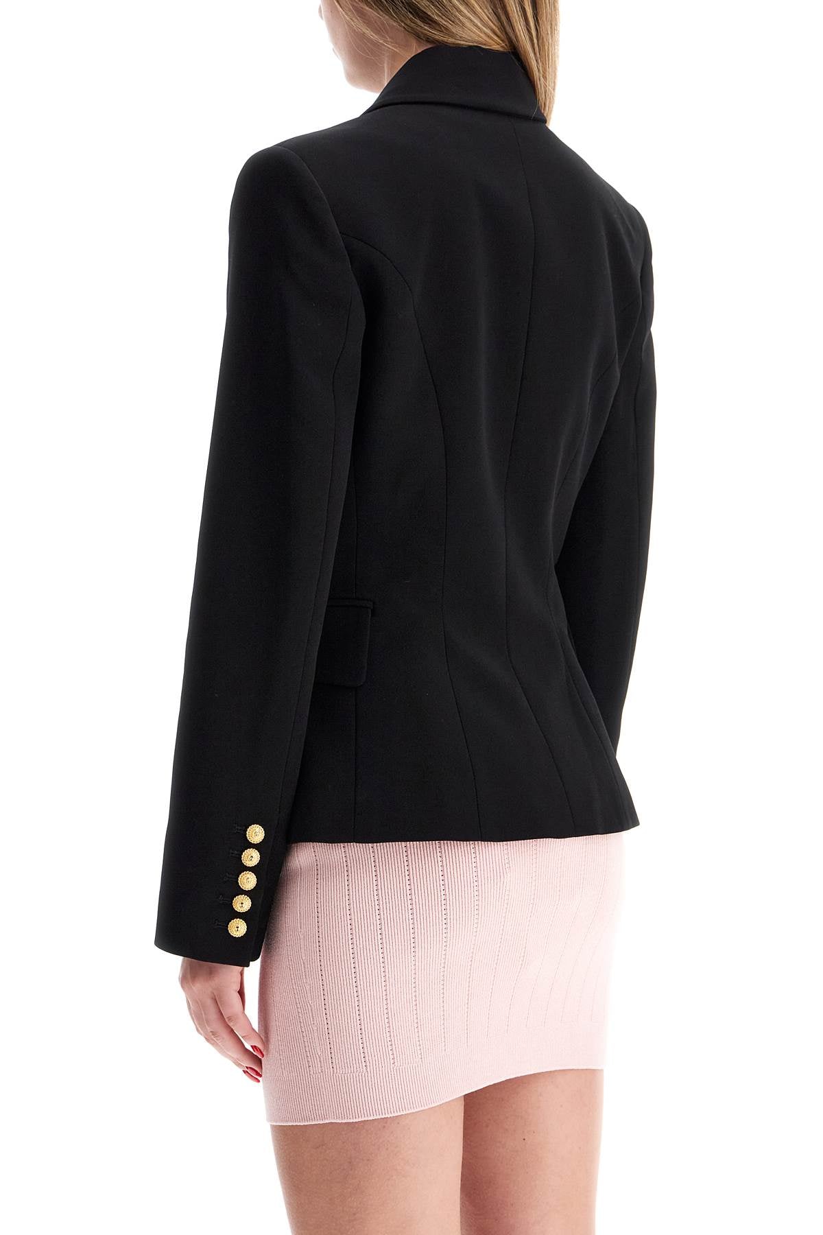 6-button crepe jacket for women