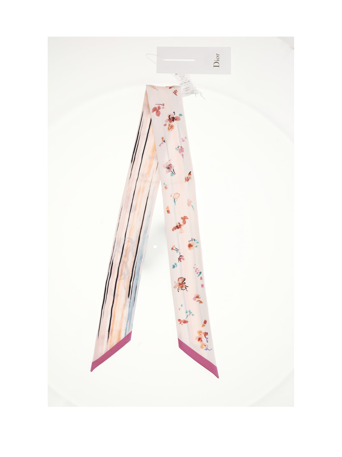 DIOR OS mitzah floral portrait scarf