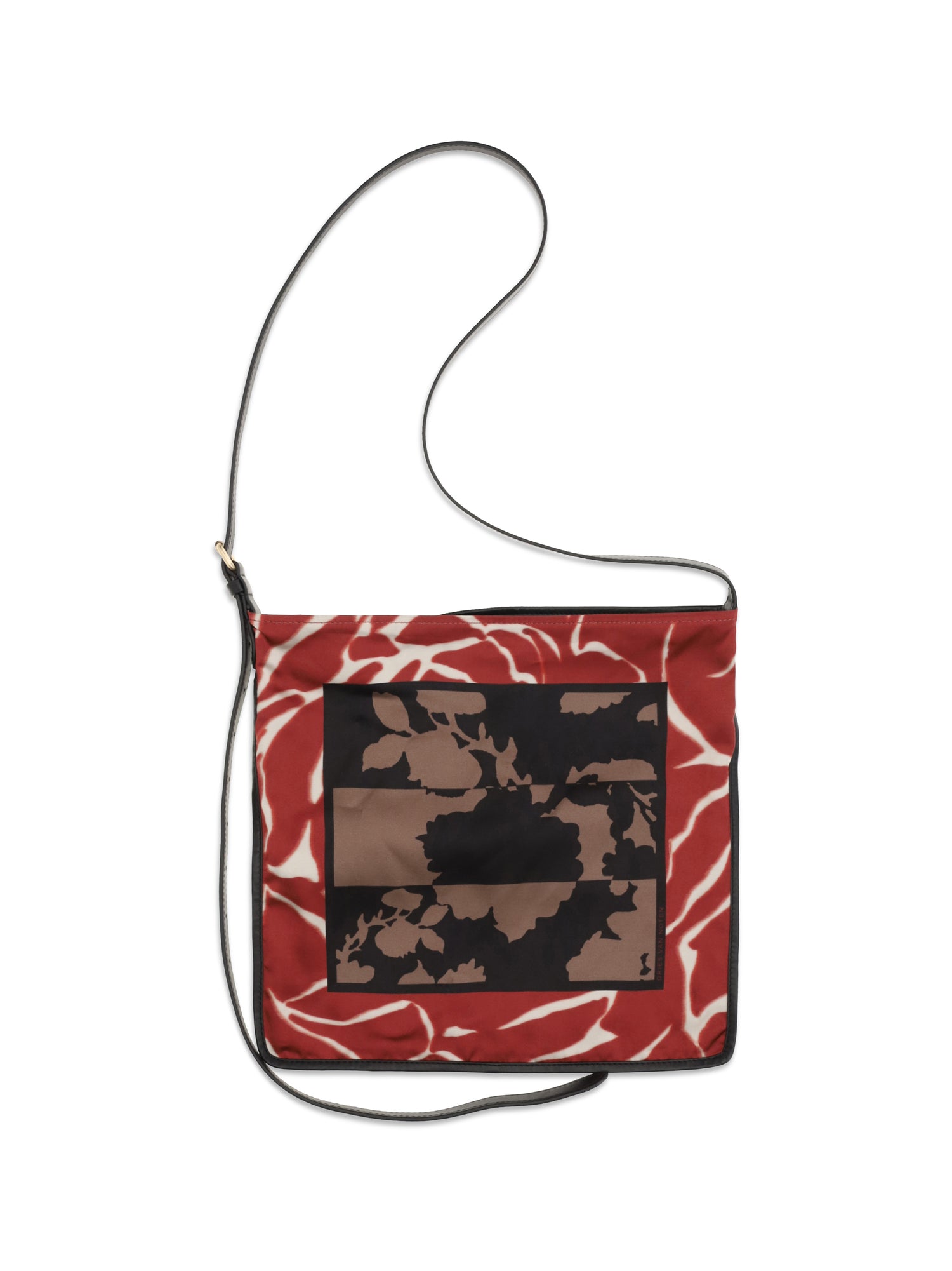 DRIES VAN NOTEN OS scarf print shoulder bag