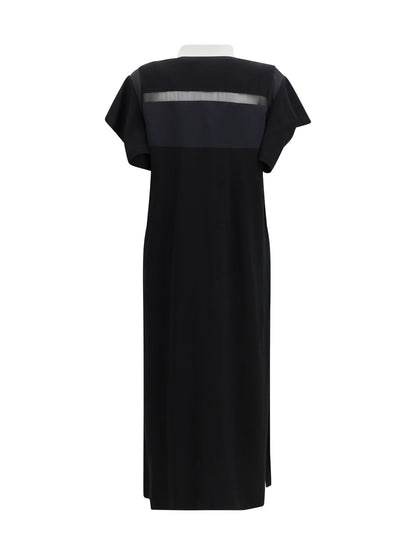 SACAI 2 cotton jersey midi dress