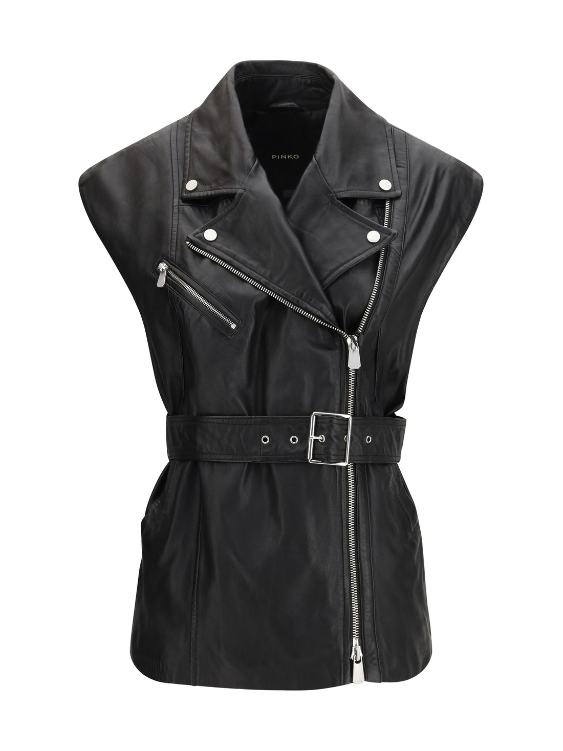 PINKO 38 gypsy biker-style vest