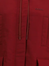 GUCCI 42 red polyester faille jacket
