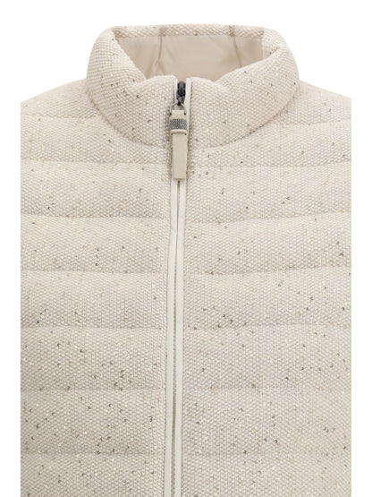 BRUNELLO CUCINELLI 40 cotton padded vest with sequins 