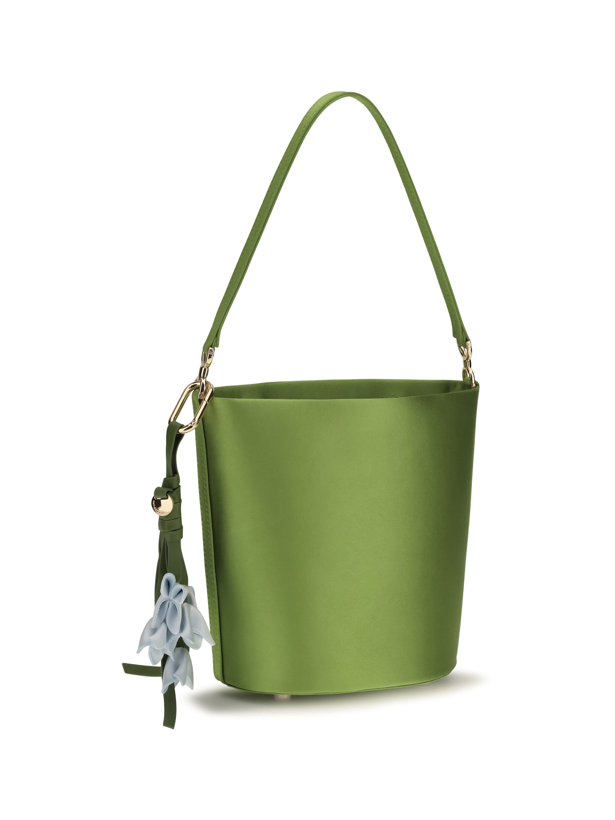 satin bucket bag