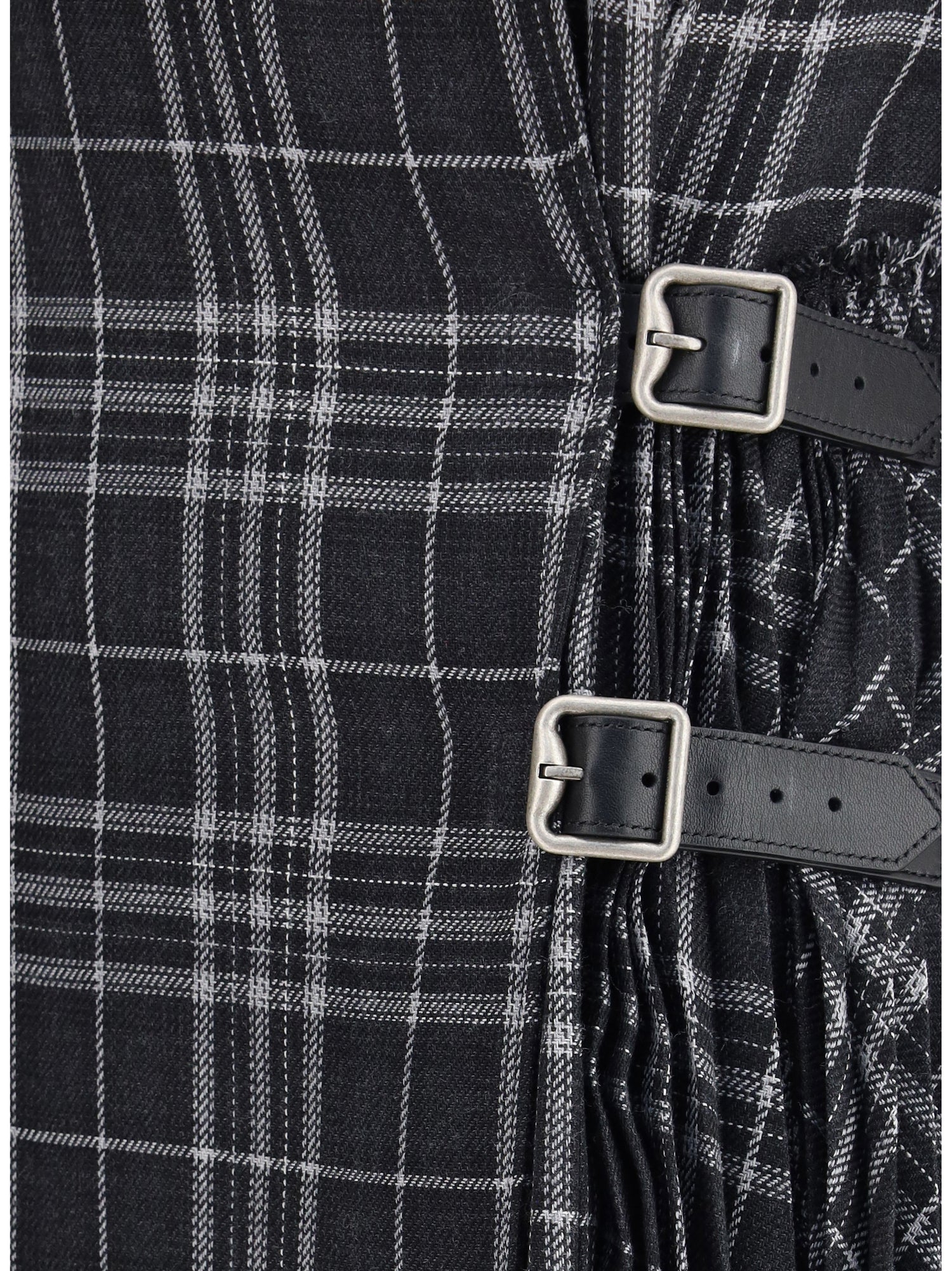 BURBERRY 8 check wool blend kilt dress