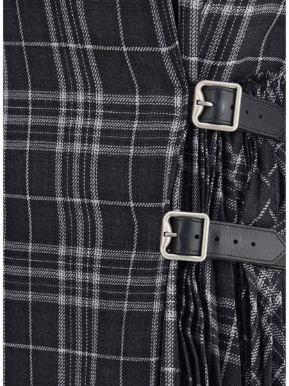 BURBERRY 8 check wool blend kilt dress