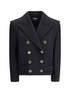 BALMAIN 36 wool double-breasted coat