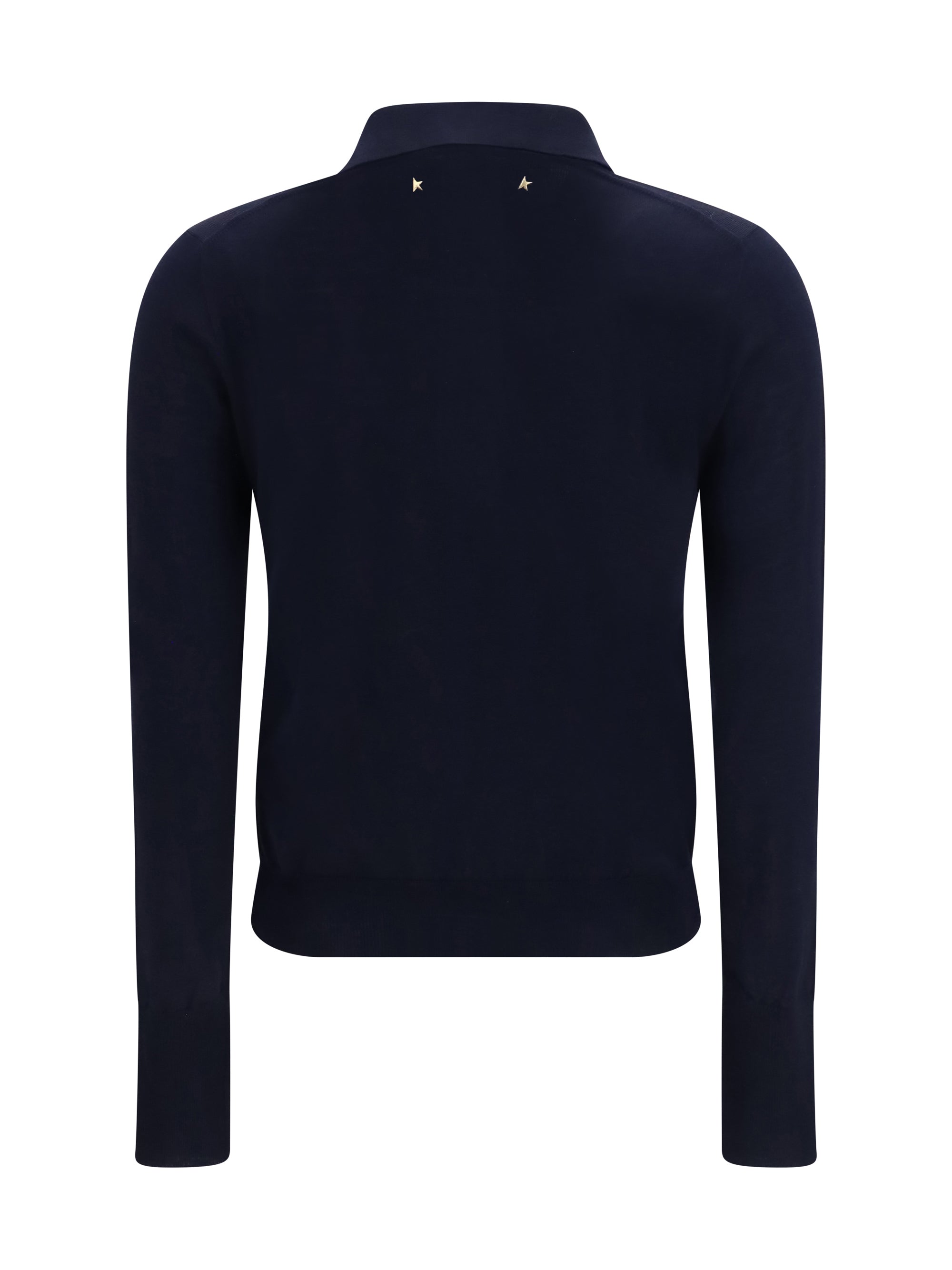 long sleeve merino wool polo