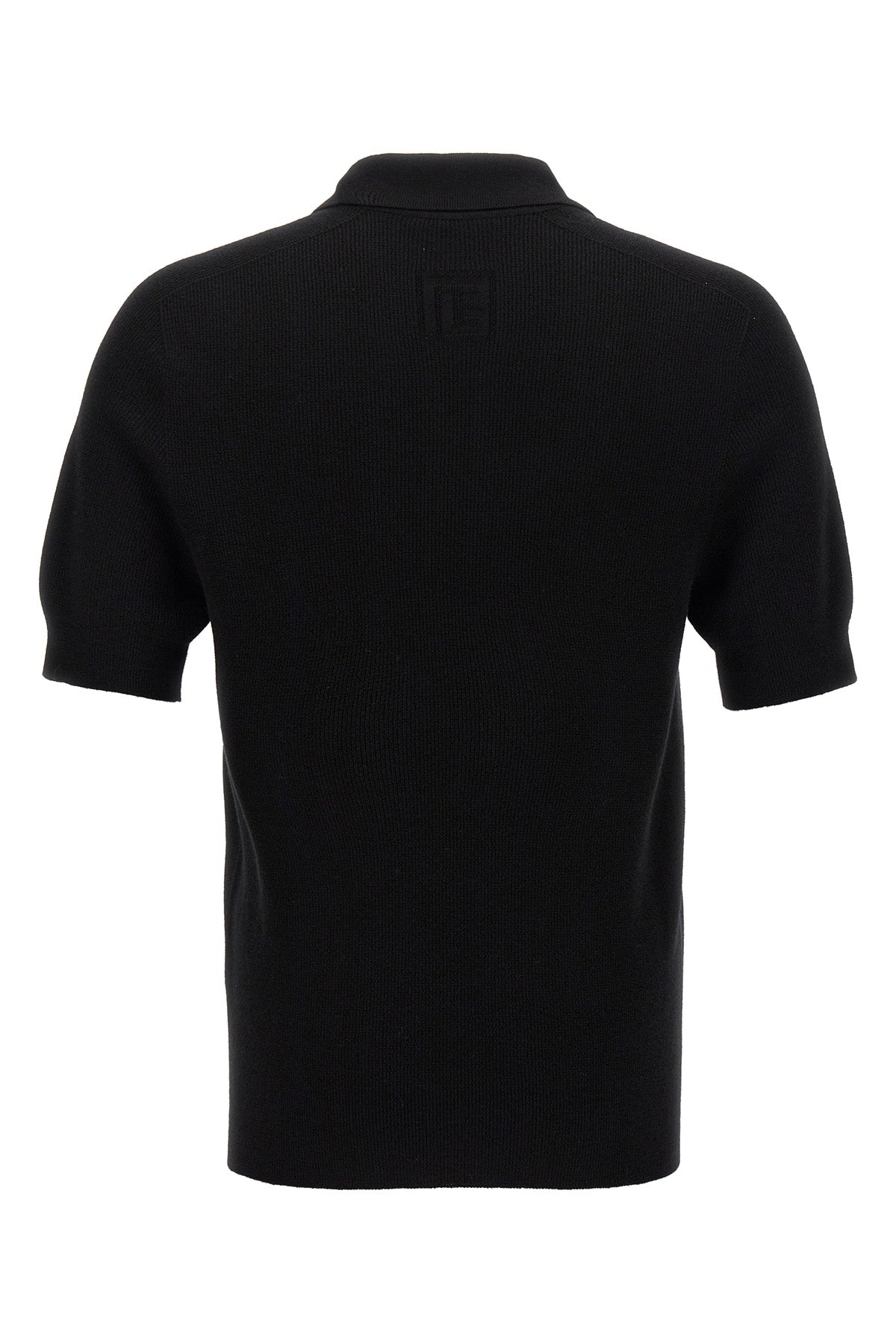 label merino wool polo shirt