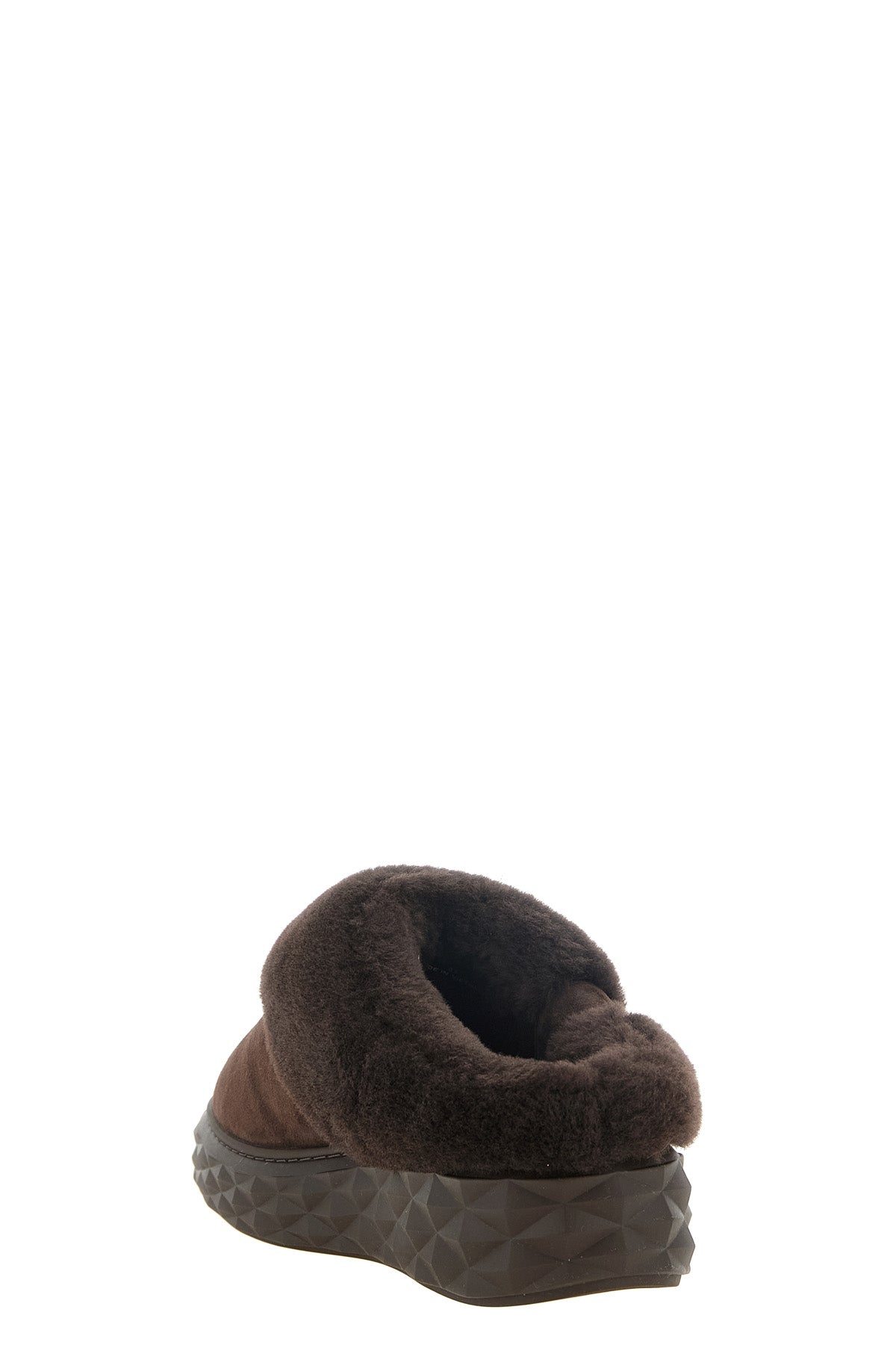 the jimmy choo diamond maxi mule sabot redefines comfort through a sculptural