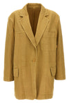 dizzy single-breasted blazer in garment-dyed cotton canvas