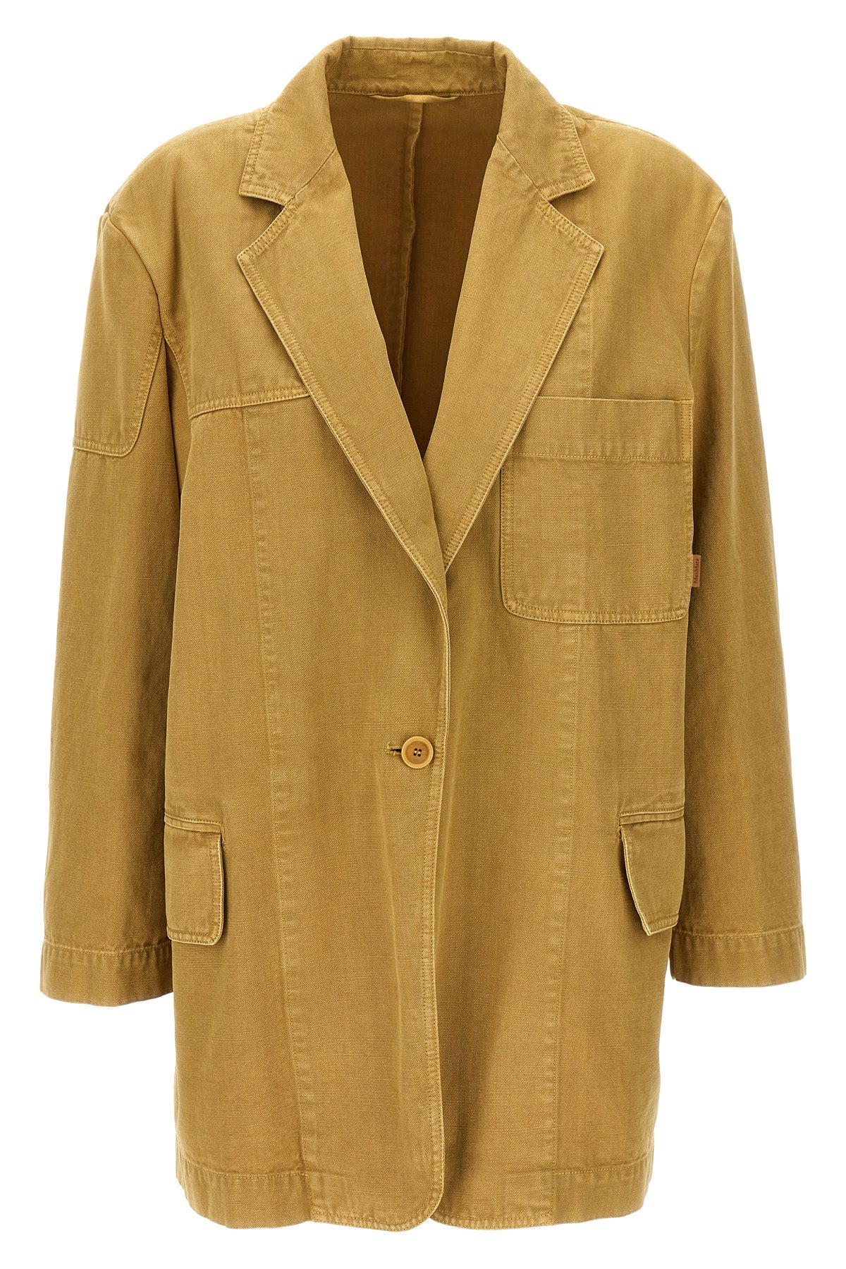 dizzy single-breasted blazer in garment-dyed cotton canvas