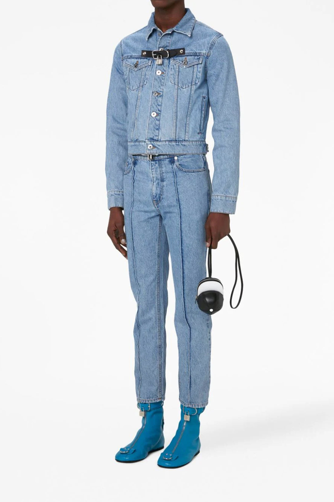 J.W.ANDERSON XS padlock strap trucker cotton denim jacket
