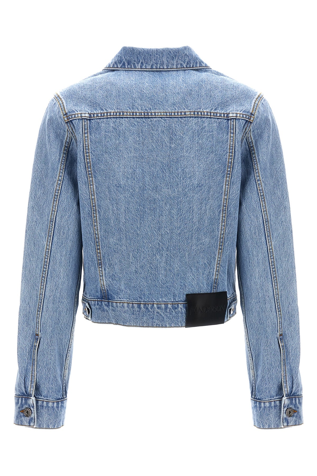 padlock strap trucker cotton denim jacket
