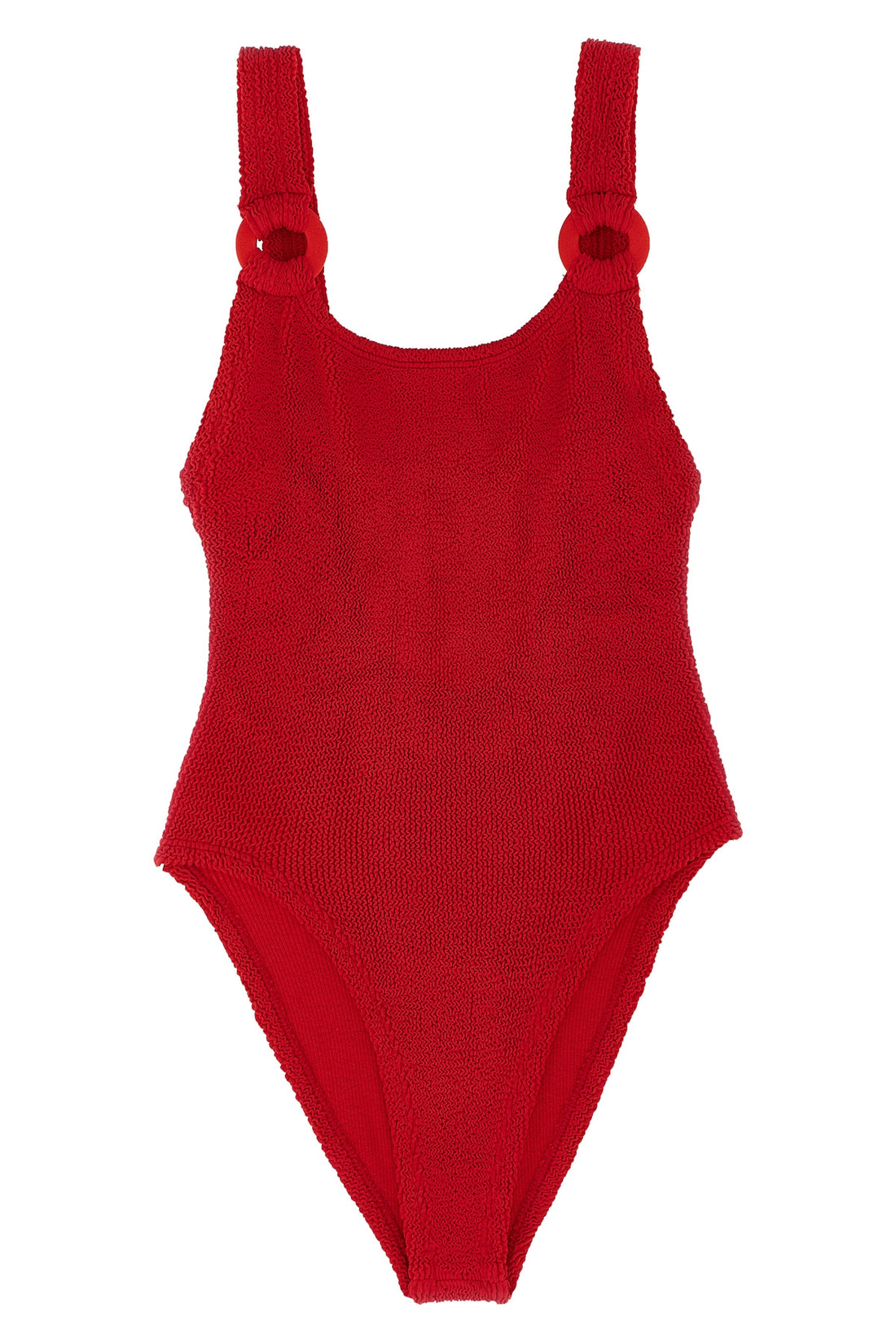 HUNZA G OS domino one-piece swimsuit in the original crinkle(tm) fabric