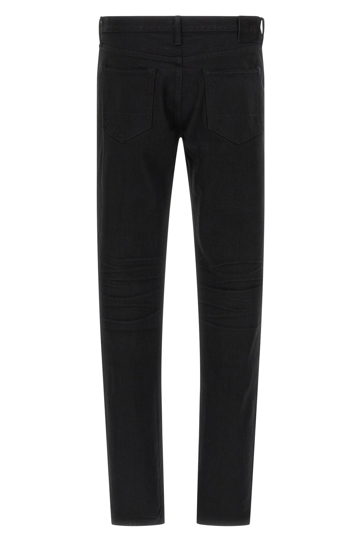 garment-dyed selvedge stretch denim jeans
