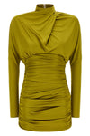 the balmain mini dress redefines the codes of sartorial seduction through a scul