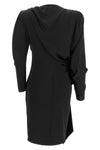 the balmain silk midi dress stands out for its sartorial construction that enhan