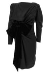 the balmain silk midi dress stands out for its sartorial construction that enhan
