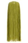 long the pleated dress cape dress in wrinkled silk pleat