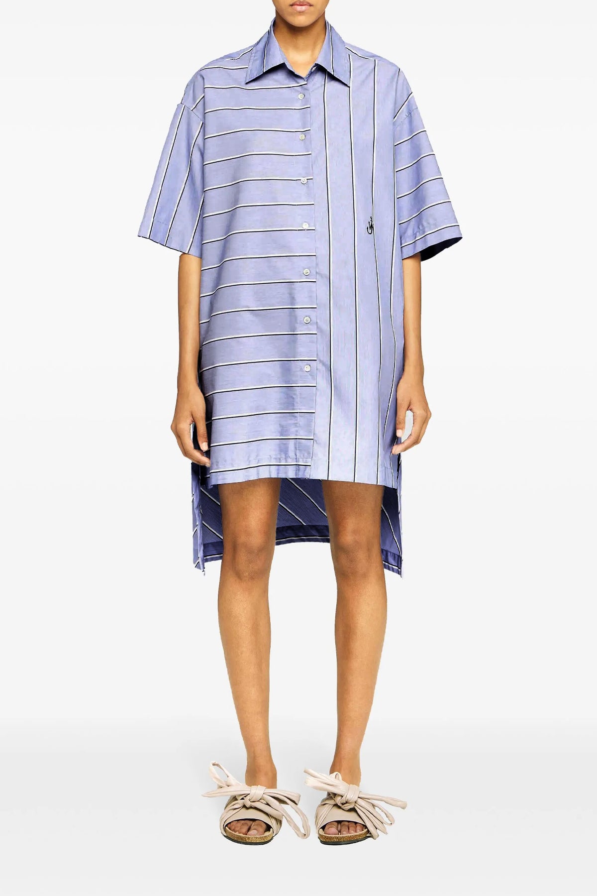 cotton shirt-style dress