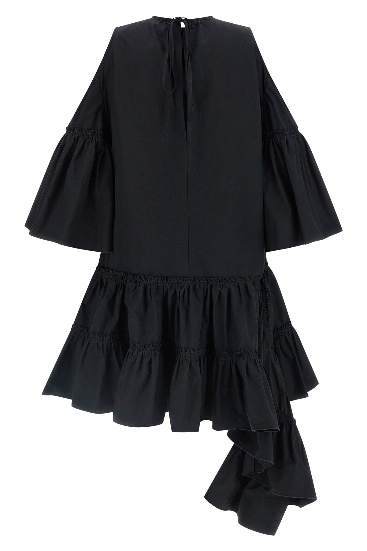 ruffles cotton popelin midi dress