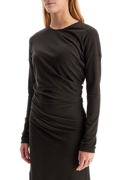 long-sleeved twisted dress