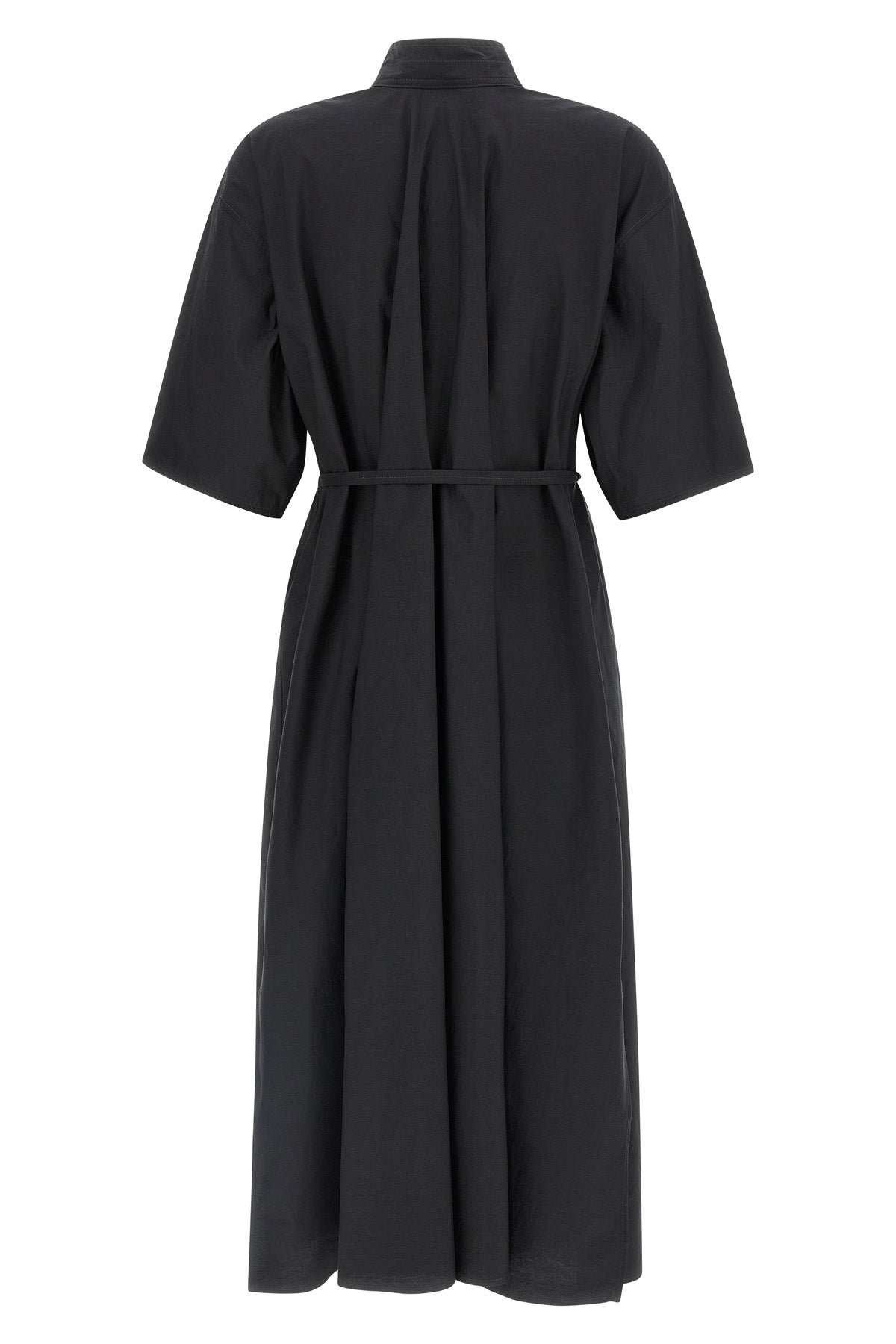 tube washed cotton and silk midi dress