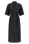 tube washed cotton and silk midi dress