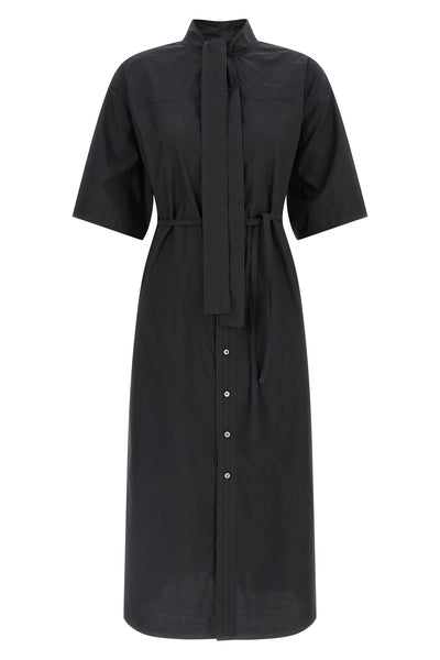 tube washed cotton and silk midi dress