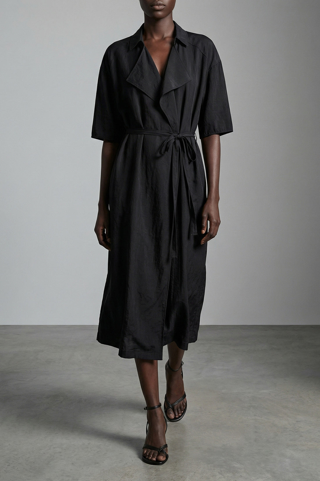 LEMAIRE 38 asymmetrical shirt dress dry silk dress