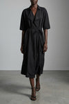 asymmetrical shirt dress dry silk dress