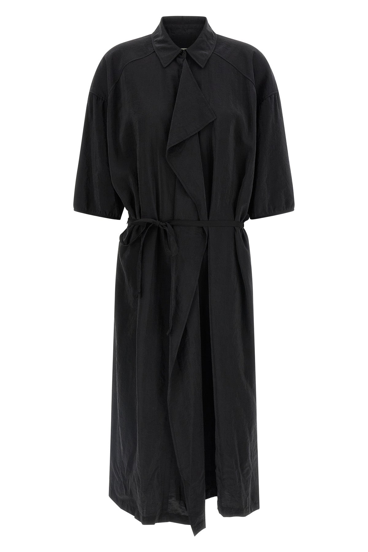 asymmetrical shirt dress Asymmetrical Belted Shirt Dress