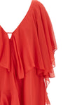 long rumba dress in lightweight silk crêpe georgette