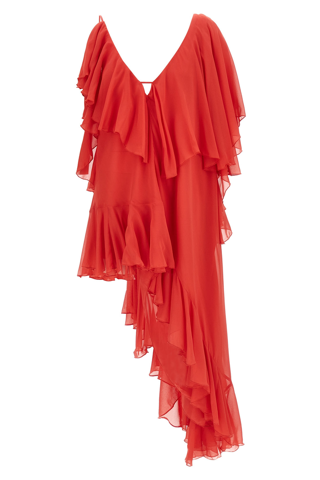 VAILLANT 34 long rumba dress in lightweight silk crêpe georgette