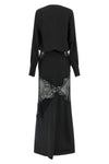long bolero dress in polyester satin fluid