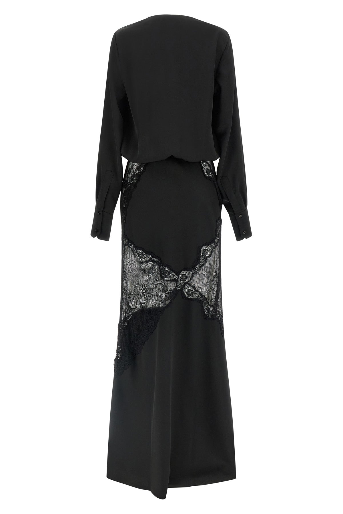long bolero dress in polyester satin fluid