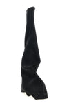 fetish lightweight denim boots in overdyed stretch foil