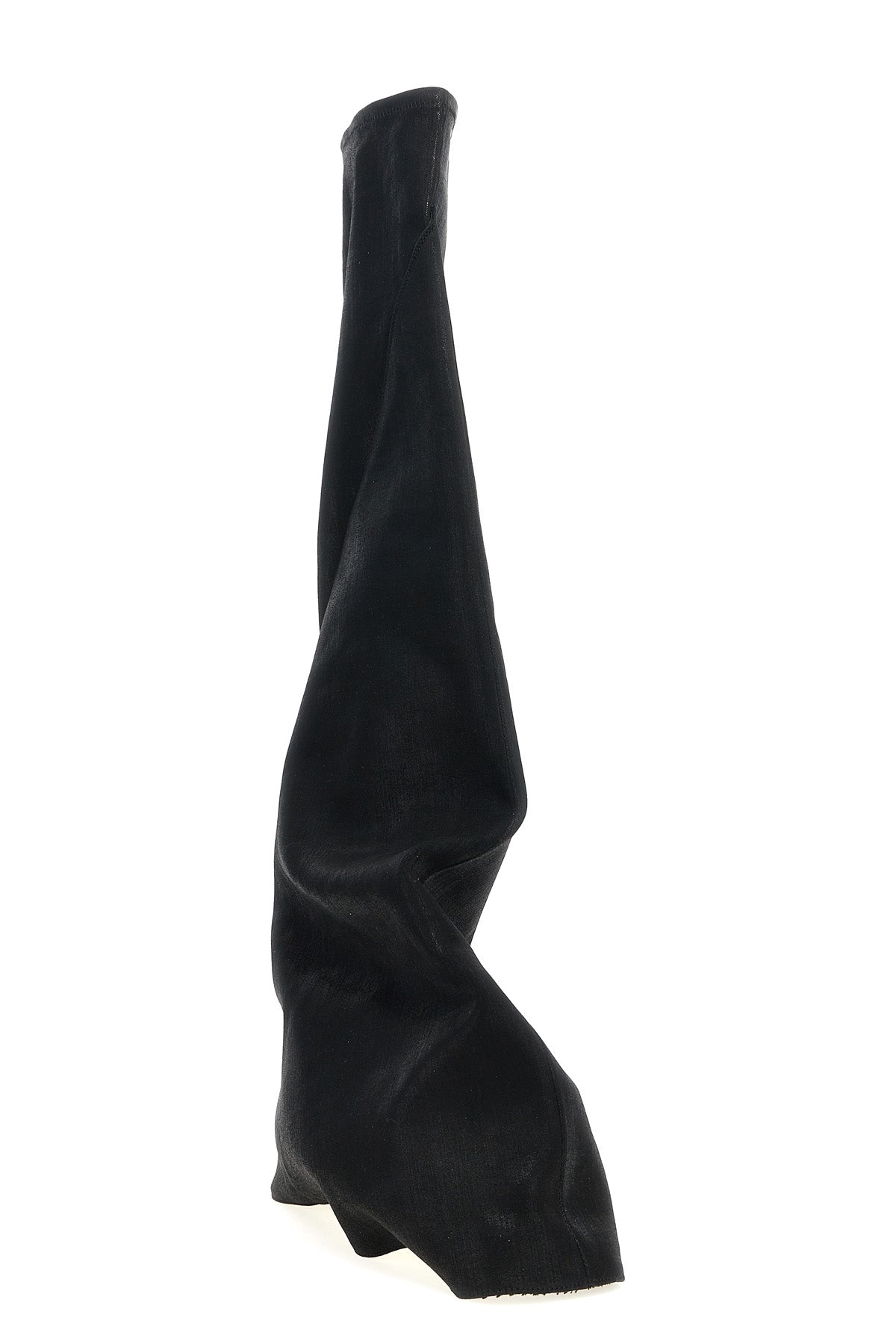fetish lightweight denim boots in overdyed stretch foil