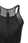 basic tank top in semi-transparent cotton