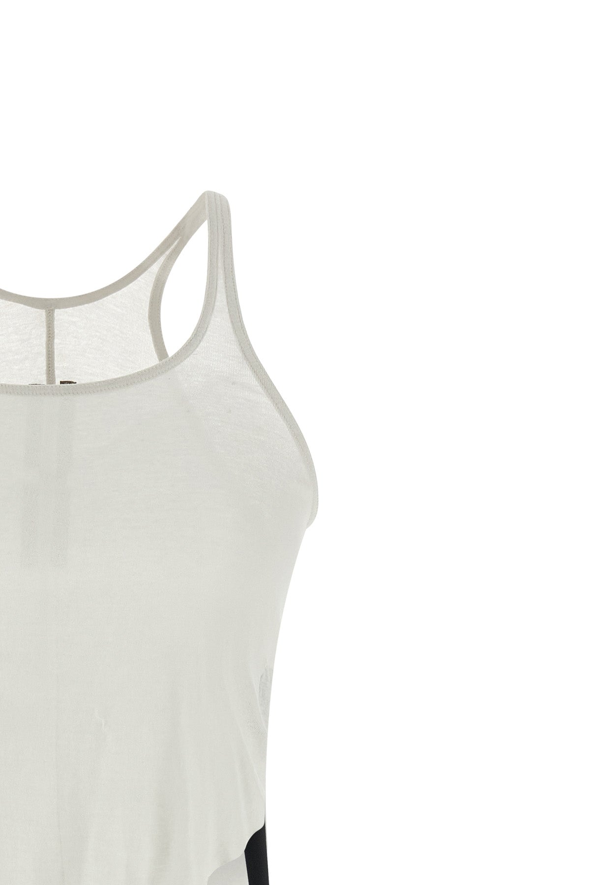 basic tank top in semi-transparent cotton