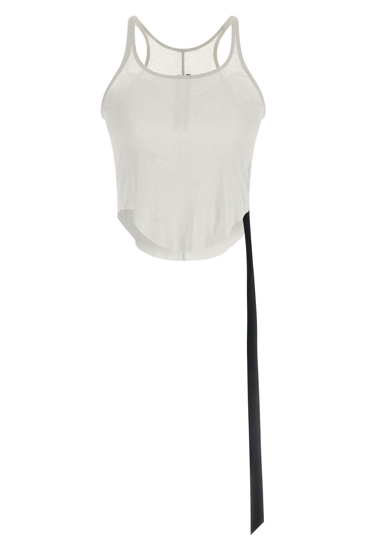 basic tank top in semi-transparent cotton