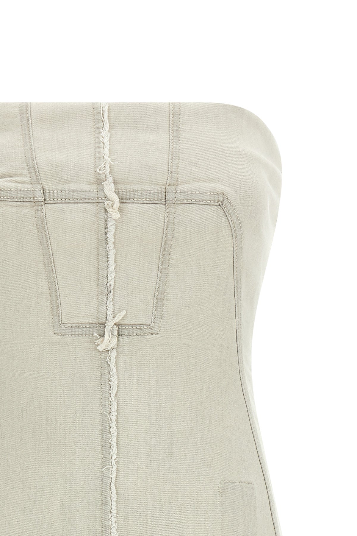 garment-dyed cotton denim top
