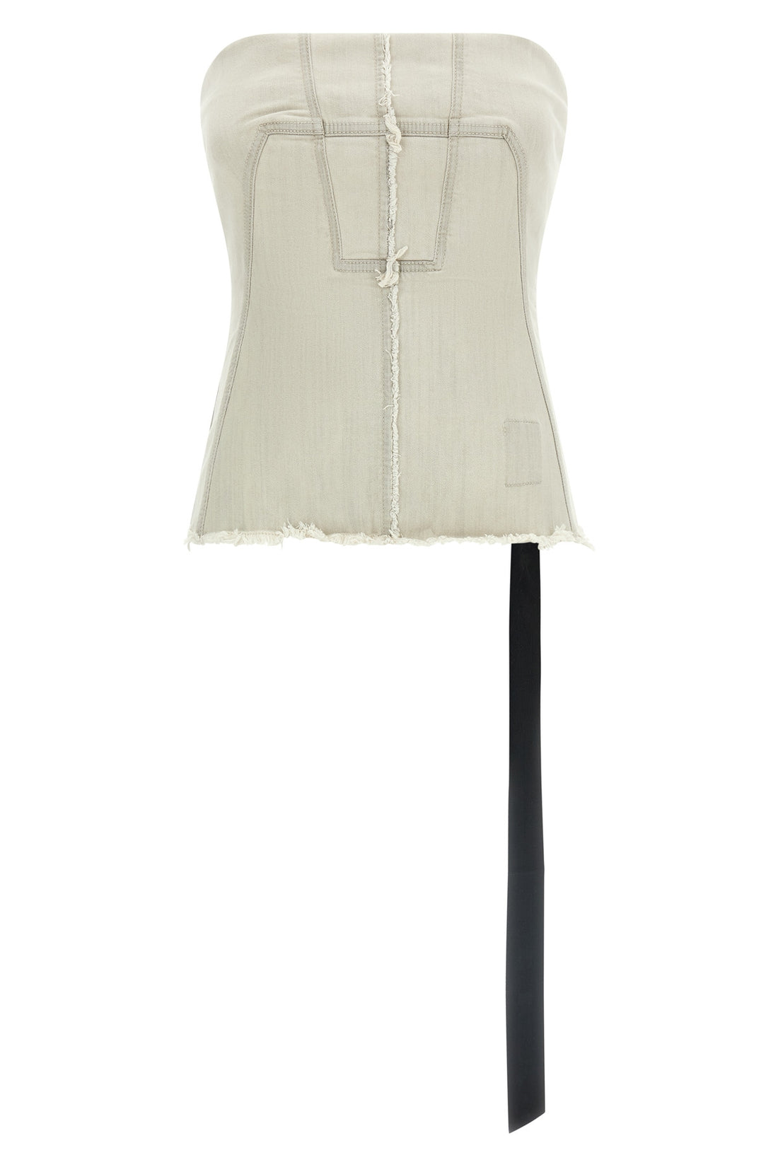 DRKSHDW M garment-dyed cotton denim top