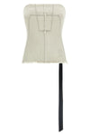 garment-dyed cotton denim top
