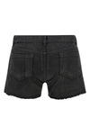 lana cut offs shorts in used-effect garment-dyed cotton denim